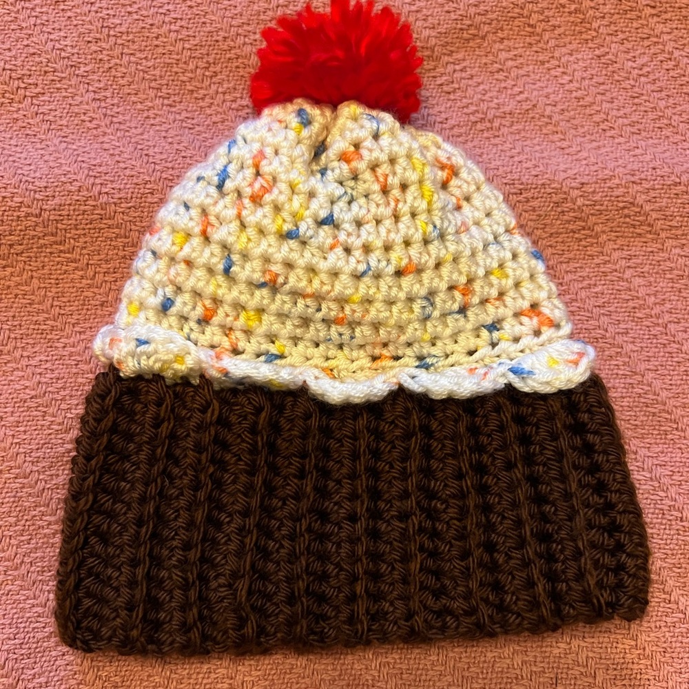 Cute cupcake baby hat